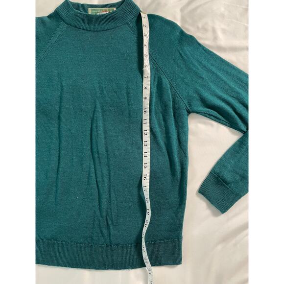 Vtg. Castle Green Wool Knit Mock Neck Sweater EU Size 36 - Picture 6 of 7